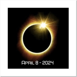 April 8 2024 totality Sun Eclipse Posters and Art